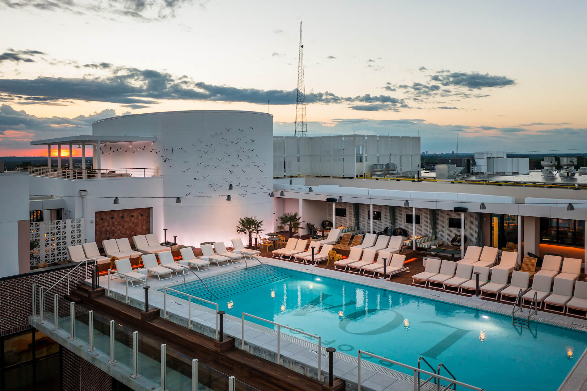 The pool at Rooftop L.O.A.